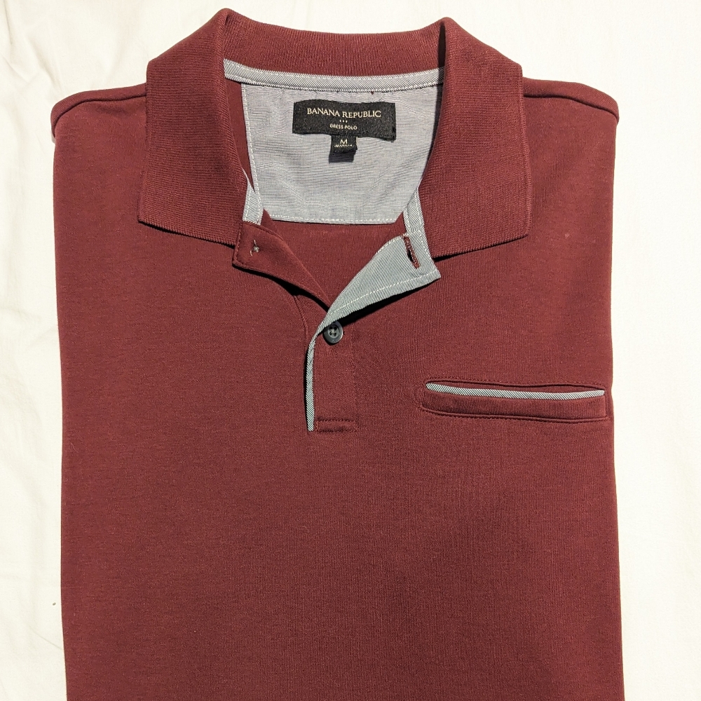 Maroon Banana Republic Soft Polo
